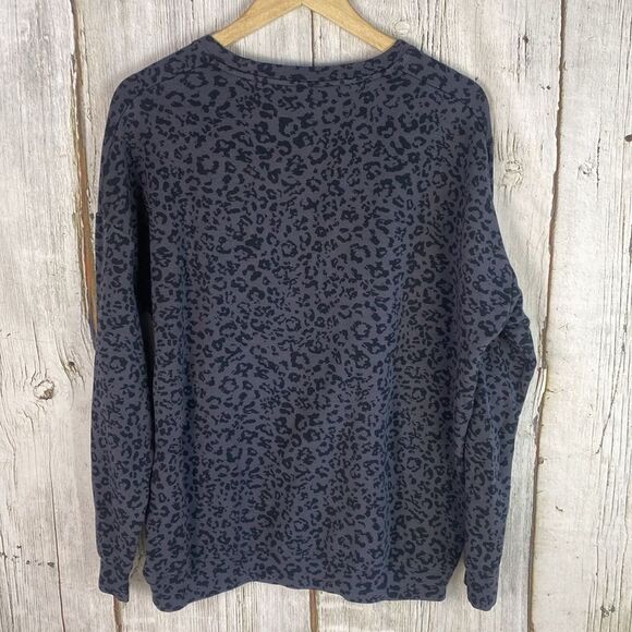 Athleta Pure Luxe Leopard Print Sweatshirt Size Medium  116 - Picture 7 of 8